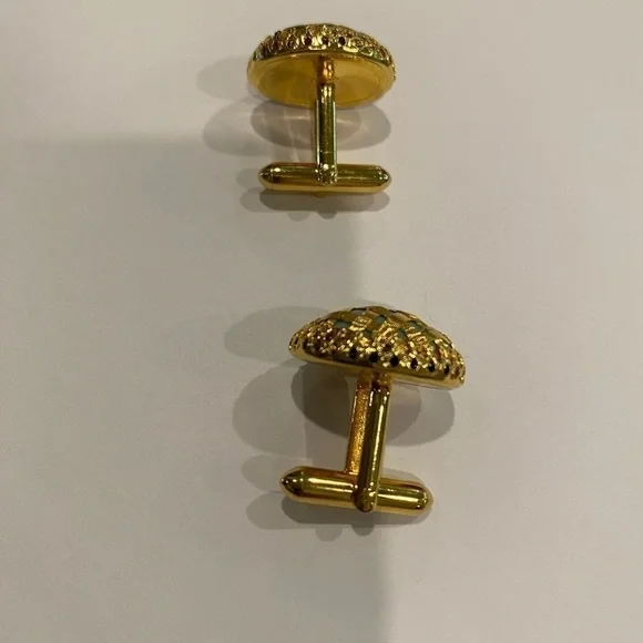 Gold Cufflinks for Men or Women - Picture 2 of 3